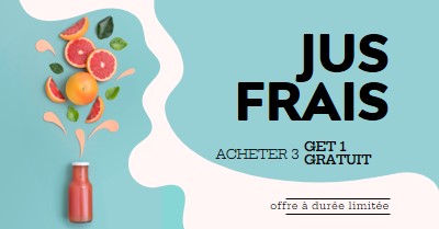 Jus frais - offre à durée limitée blue organic,playful,blobs,asymmetrical,whimsical,bold