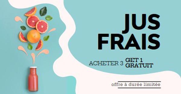 Jus frais - offre à durée limitée blue organic,playful,blobs,asymmetrical,whimsical,bold