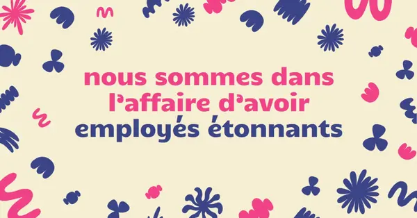 Merci carte à l’équipe des employés blue bright,whimsical,pattern,playful,graphic,frame