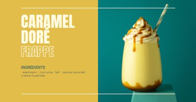 Frappe au caramel doré yellow modern,simple,duotone