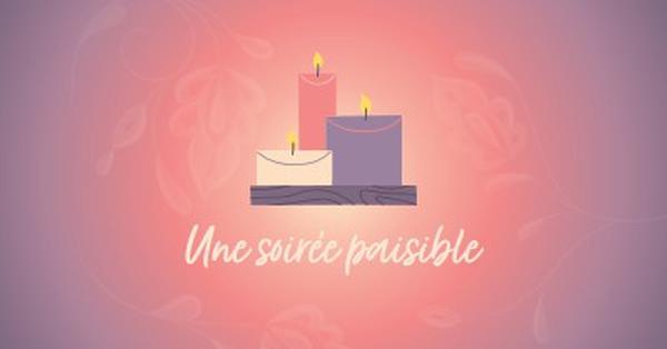 Une soirée paisible purple modern,gradient,illustration,simple,motif,handwriting