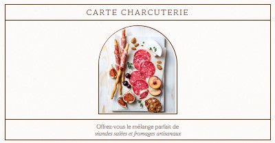 Charcuterie et indulgence au fromage white minimal,clean,linear