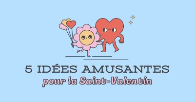 5 idées amusantes pour la Saint-Valentin blue retro,colorful,characters,bright,fun,cute