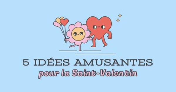 5 idées amusantes pour la Saint-Valentin blue retro,colorful,characters,bright,fun,cute