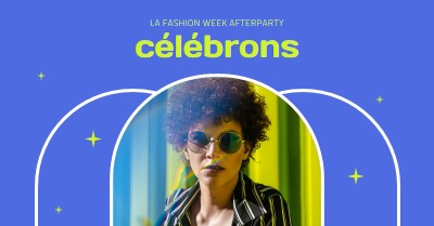 After-party de la semaine de la mode blue bold,modern,arch