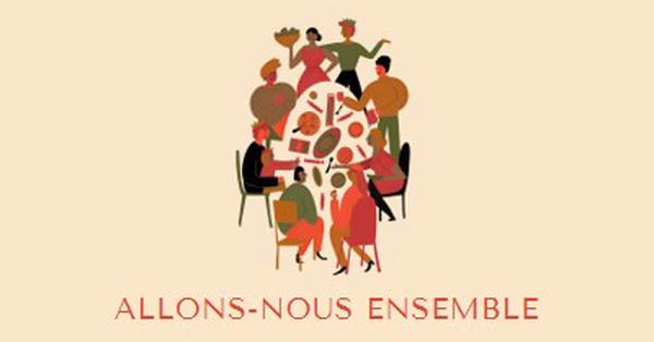 Réunissons-nous brown bright,fun,illustration