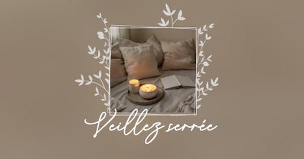 Dormir serré ce soir brown elegant,floral,frame,handwriting,rustic,