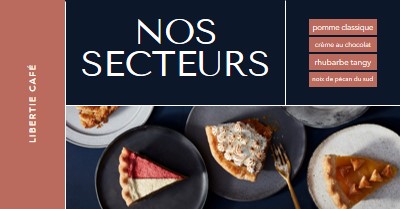 Profitez de nos tartes blue simple,classic,organized