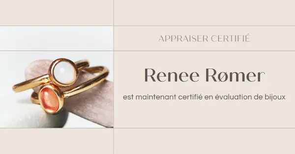 Certifié en évaluation de bijoux brown clean,minimal,frame,elegant,neutral,asymmetrical