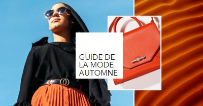 Guide de la mode d’automne orange modern,bold,collage