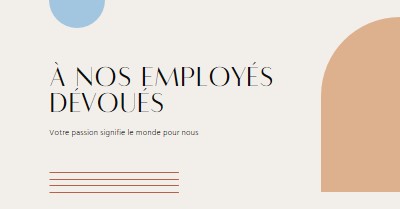 Carte de remerciement pour les employés brown minimal,boho,shapes,geometric,line,neutral