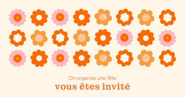 Nous allons organiser une fête orange bold,fun,graphic