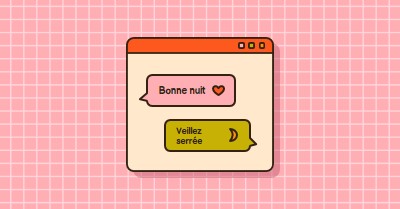 Bonne nuit, sommeil serré pink retro,graphic,message,speech-bubble,icon,motif,emoji,