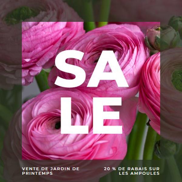 Jardins de printemps pink modern-simple