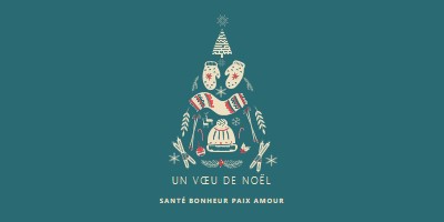 Tout ce que je veux pour Noël green modern-simple