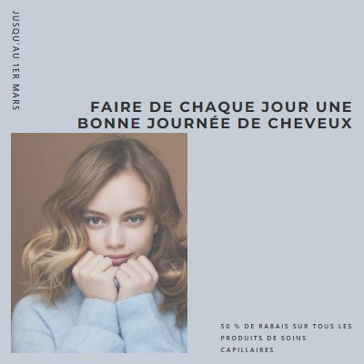 Bonne journée de cheveux blue modern-simple