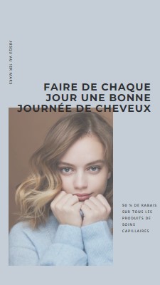 Bonne journée de cheveux blue modern-simple