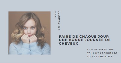 Bonne journée de cheveux blue modern-simple