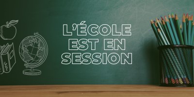 L’école est en session green modern-simple