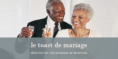 Le toast de mariage gray modern-simple