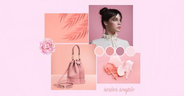 Rester doux avec les pastels pink photographic,simple,collage,color-block,pastel,palette