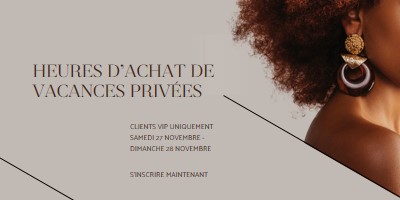 Heures d’achat des fêtes privées gray modern-simple