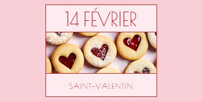 Friandise pour la Saint-Valentin pink modern-simple