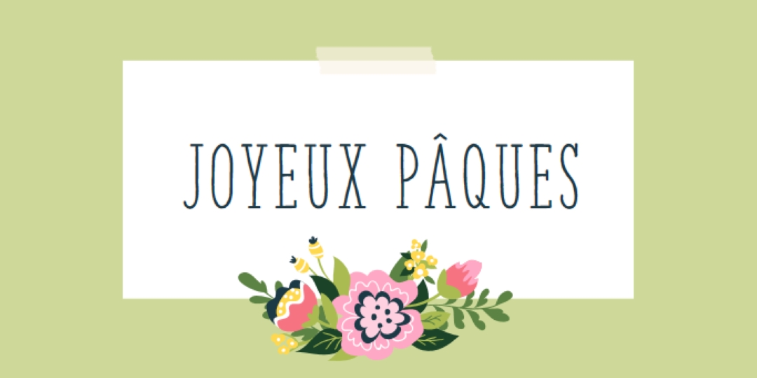 Fleurs de Pâques green whimsical-line