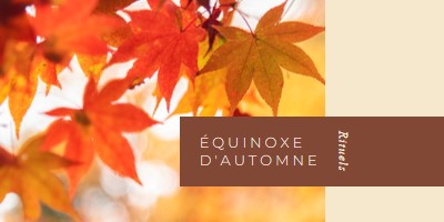 Équinoxe d'automne orange modern-simple