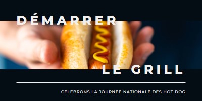 Belle journée pour un hot-dog black modern-simple