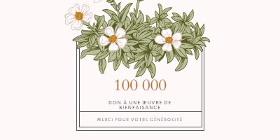 Abondance de gratitude white vintage-botanical