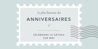 Merveilleux anniversaire blue modern-simple