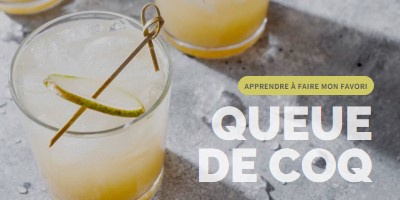 Faire mes cocktails préférés yellow modern-simple