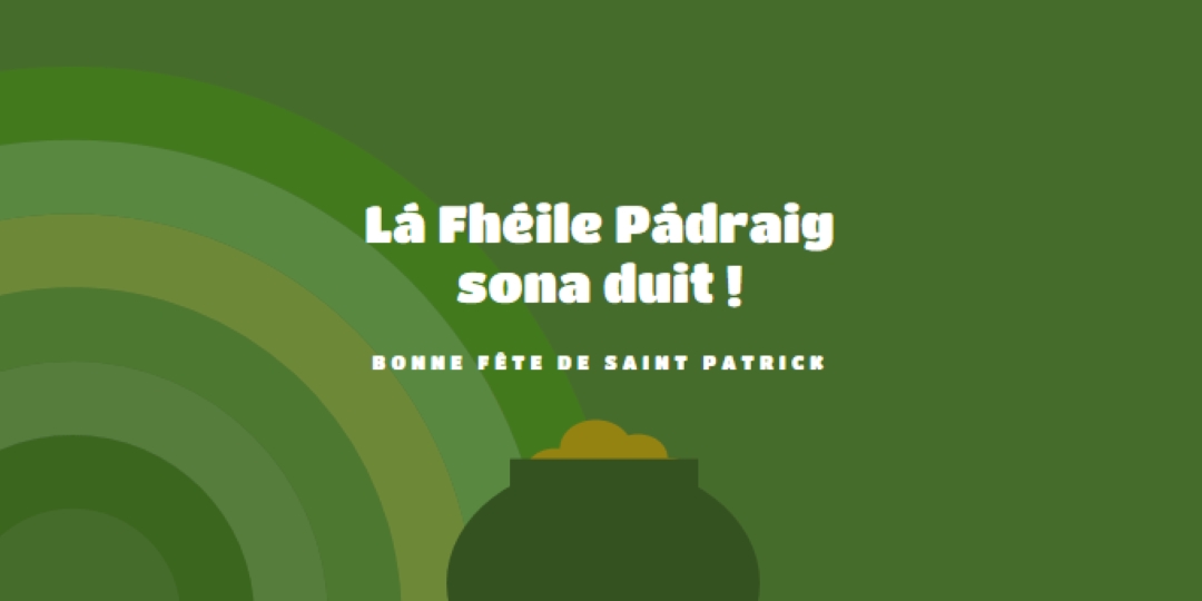 Bonne Fête de la Saint-Patrick green vintage-retro