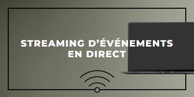 Streaming d’événements en direct gray modern-bold