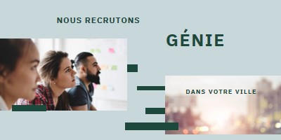 Nous recrutons des ingénieurs blue modern-simple