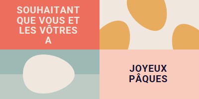 Joyeux Pâques à vous et aux vôtres orange modern-color-block