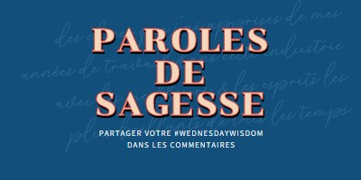 Parole aux sages blue modern-simple