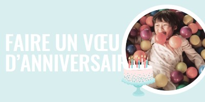 Faire un vœu d’anniversaire blue modern-simple