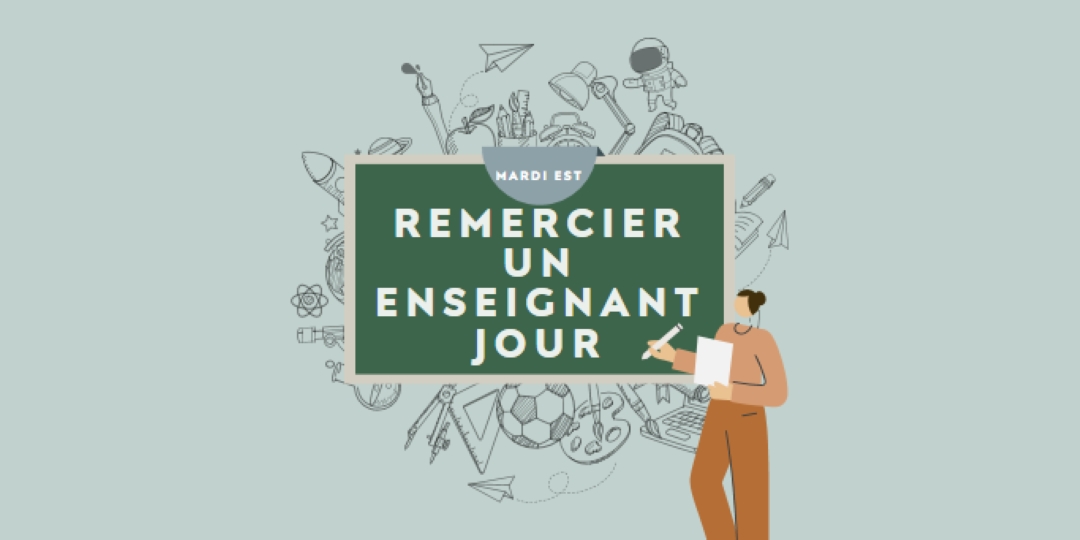 Merci pour les enseignants green modern-color-block