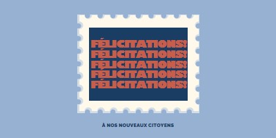 Félicitations à nos nouveaux citoyens blue modern-simple