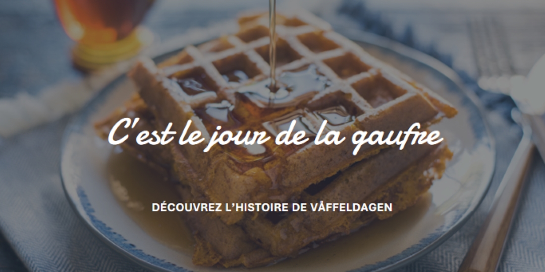 C’est le jour de la gaufre blue modern-simple