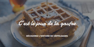 C’est le jour de la gaufre blue modern-simple