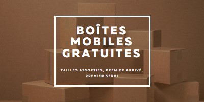 Boîtes de déplacement gratuites brown modern-simple