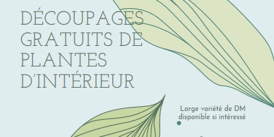 Découpages gratuits de plantes d’intérieur blue organic-simple