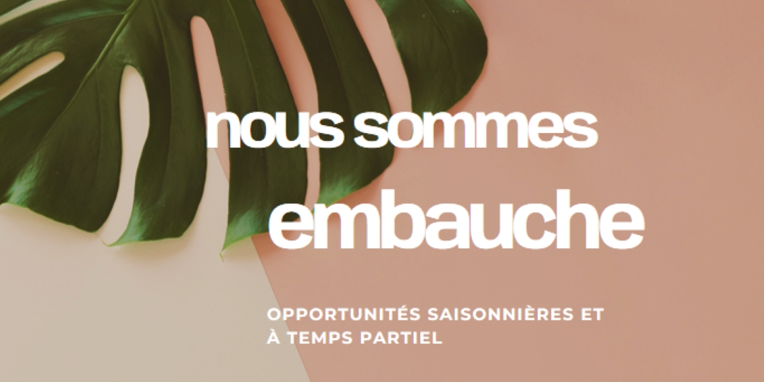 Nous recrutons des travailleurs saisonniers pink modern-simple