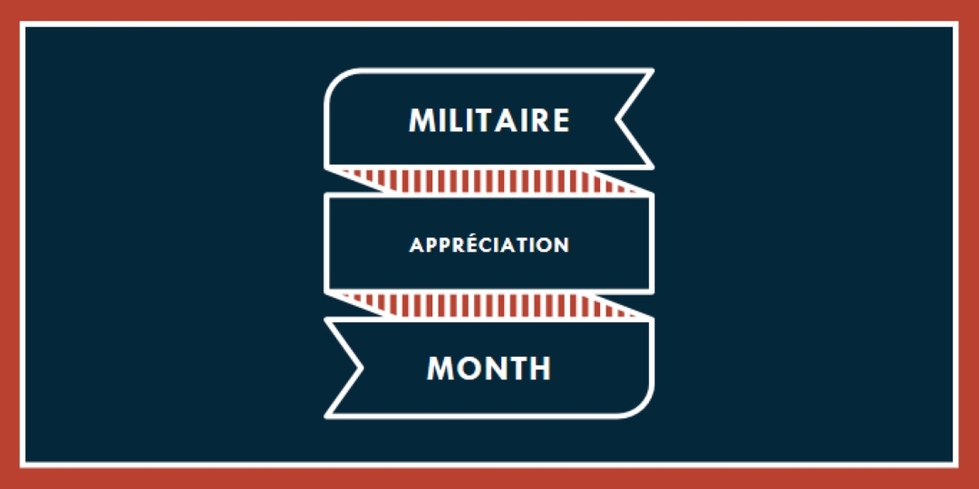 Célébration du Mois de l’appréciation militaire blue modern-simple