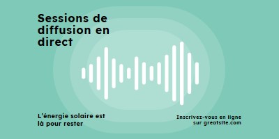 Sessions de diffusion en direct green modern-simple