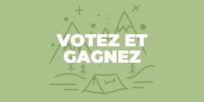 Votez et gagnez green whimsical-line