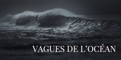 Vagues sombres de l’océan gray modern-simple